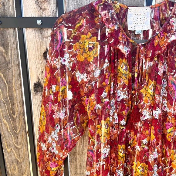 JOHNNY WAS Micah Peasant Blouse - Picture 9 of 10